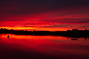 God's Evening Glory over Lake Havasu, Arizona