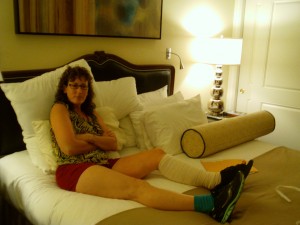 Hotel room right after 9/25/12 nerve surgery at Green Valley Ranch Resort