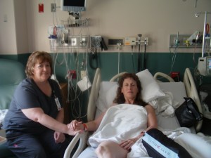 Day after surgery, Moberly Regional Medical Center, Moberly, MO with my day nurse