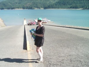 At Dworshak Reservoir-going down boat ramp