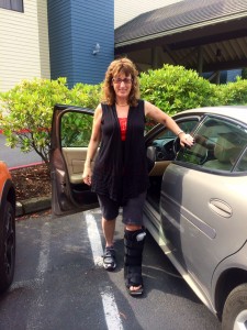 After Dr. Gent's office enjoying my first steps 8-14-14