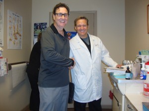 Julian the PRP Representative with Dr. Gent